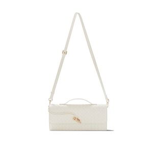 Few Moda Theia Bag NWT Crossbody Clutch Wallet White Ivory Gold Hardware